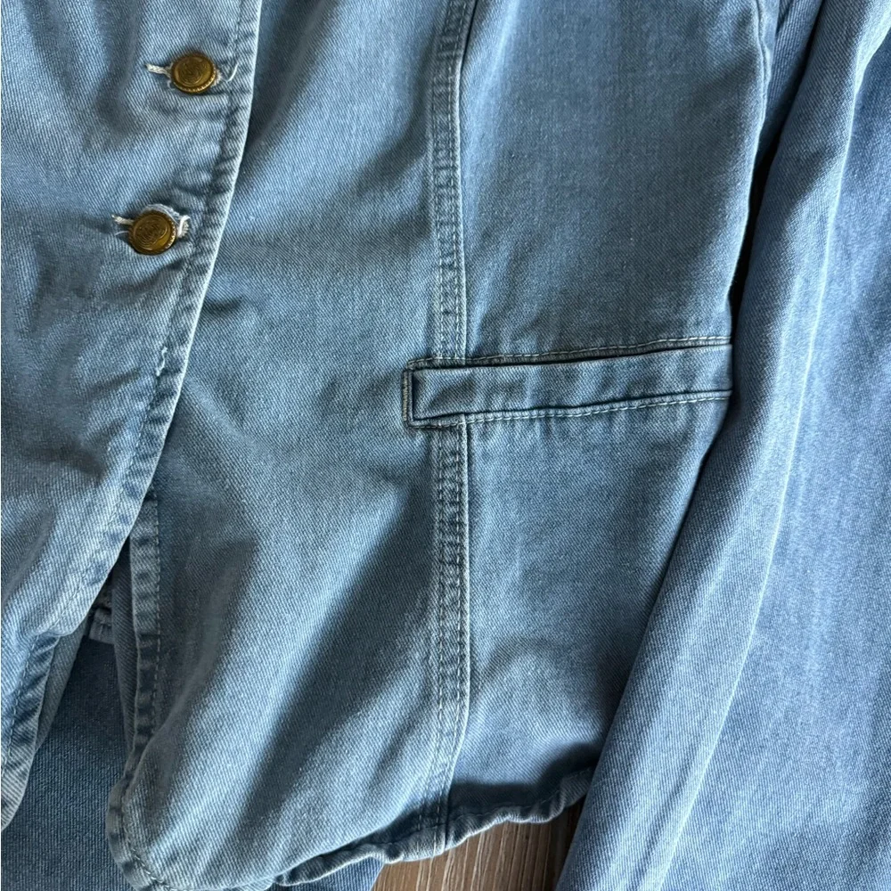 Amazon Light Blue Denim Vest and Pants Set - Picture 4 of 7